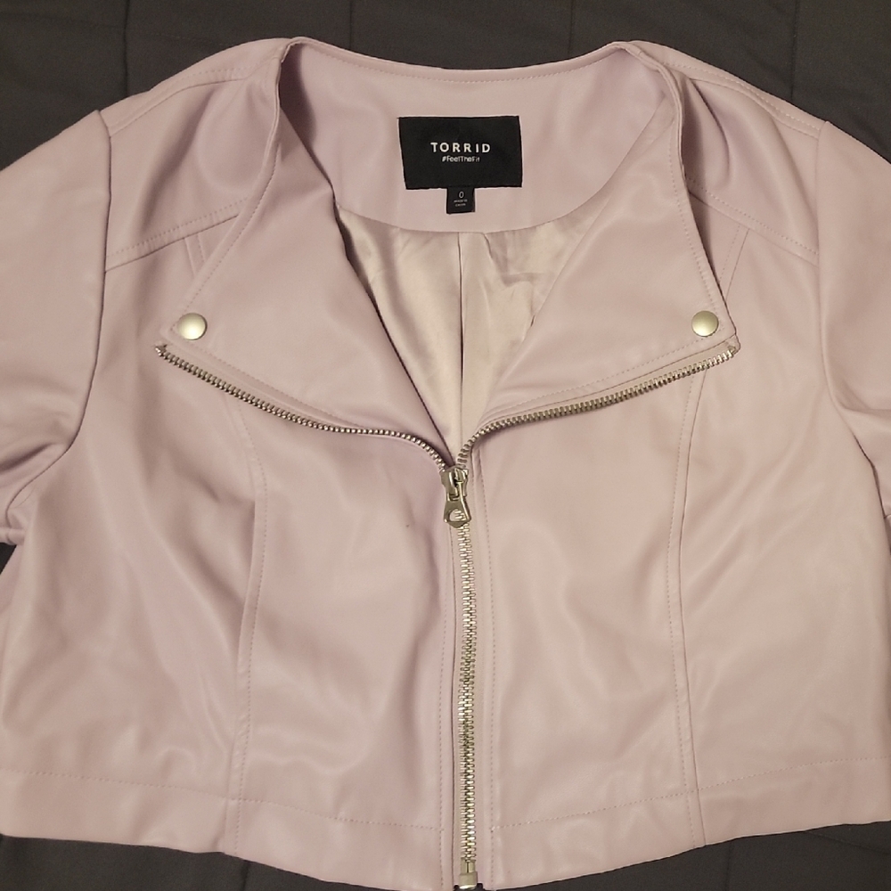 torrid Light Pink Faux Leather Moto Jacket